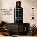 Bharara King Eau de Parfum for Men, 3.4 Oz / 100ml, Woody Spicy Fragrance, Long Lasting Cologne with Premium Travel Spray, Luxury Men's Perfume