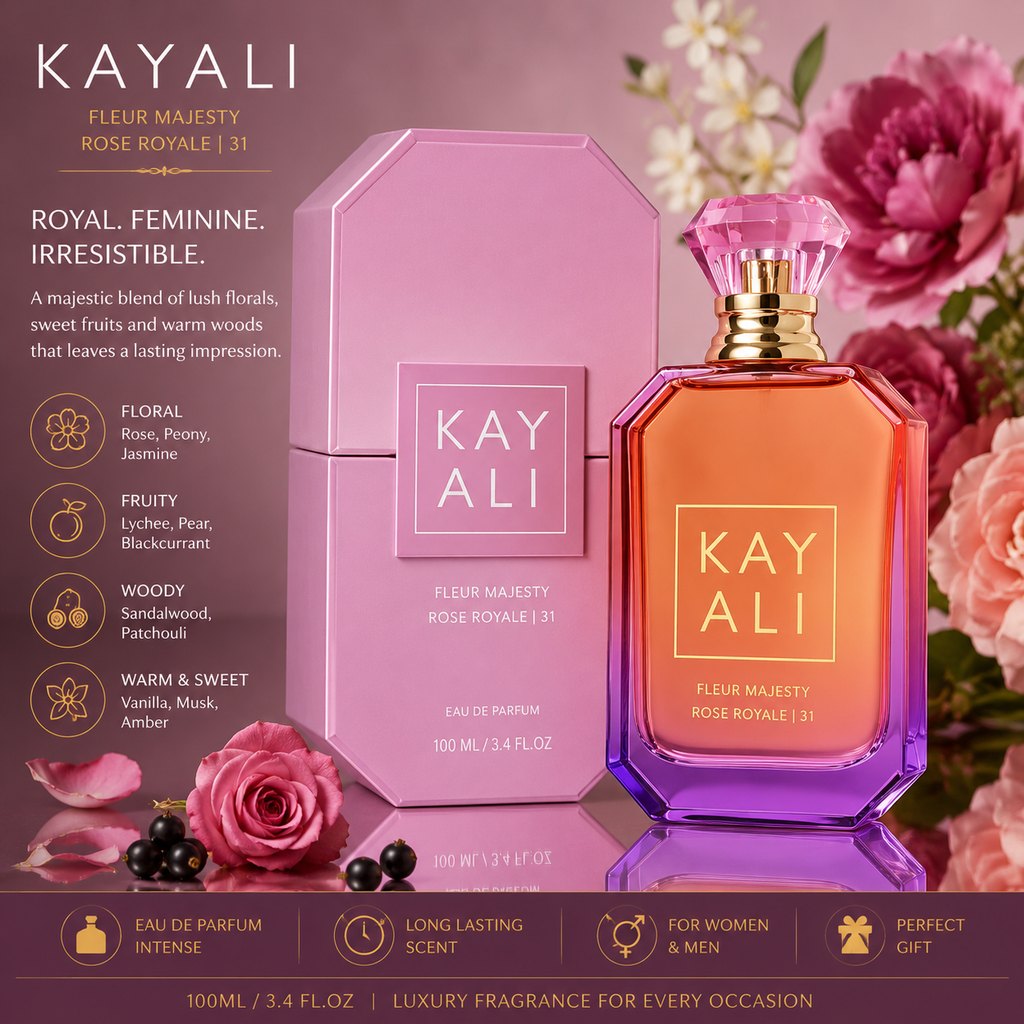 KAYALI Eau de Parfum Intense Spray for Women & Men, 100ml / 3.4 Fl Oz, Sweet Fruity Floral & Warm Woody Fragrance, Long Lasting Luxury Unisex Perfume