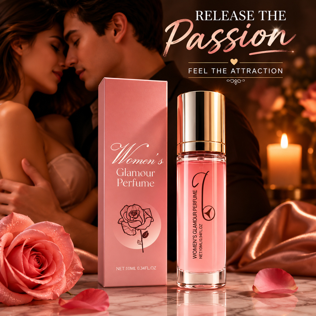 Women‘s Rose Perfume Rollerball, Light & Elegant Scent, Long Lasting & Portable for Day & Date, Fresh Natural Fragrance Gift